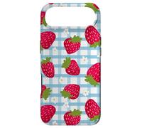Fraises Bleu Vichy Plaid Modèle Mignon Cottage Pique-Nique Coque pour iPhone Air
