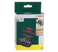 Bosch 6 pièces Ensemble de fraises au carbure (pour le bois, emmanchement Ø 6 mm, accessoires défonceuse)