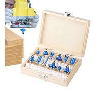 Fraises De Défonceuse | 12 Pièces Outils Guide en avec Boîtier de Rangement - Fraises Défonceuse pour Bois 6 mm - pour Finition des Bords et Fabrication de Meubles