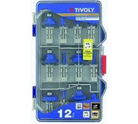 Fraises de défonceuse - TIVOLY - X12 - Lame carbure - Queue 6mm - Coffret 12 pièces