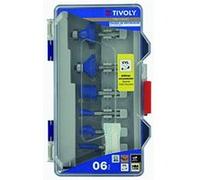 Tivoly XT606470006 Coffret 6pcs Fraises de Défonceuses formes assorties Queue 6mm
