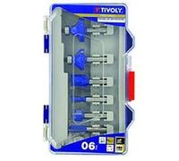 Fraises de défonceuses X 6 TIVOLY Formes assorties Queue 8mm Coffret 6 pièces G