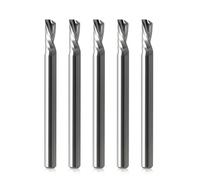 Fraises de toupie CNC 1/8 à cannelure en O, tige 1/8", longueur de coupe de 5/16", embouts CNC en carbure de tungstène à cannelure unique pour acrylique, PVC, bois MDF