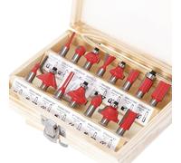 Fraises Defonceuse 6mm, Coffret de 15 Fraises à Rainurer Bois en Carbure de Tungstène, Professionnelles Pour le Travail du Bois, Kit Fraise Defonceuse pour Travail du Bois, Comprenant une Boîte