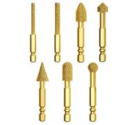 Fraises Diamantées À Lime Rotative À Haute Efficacité 7 Pièces Pour Le Meulage Des Métaux Et Le Polissage De La Pierre Avec Capacités Multifonctions Outil De Meulage