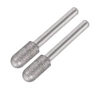 Fraises diamantées mèches de meulage pour la sculpture outil rotatif tige 1/4 pouce 10mm nez de boule cylindrique 120 grains 2 pièces