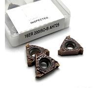 Fraises d'insertion en carbure CNC 16ER 16IR 1.0 .25 .5 .75 2. 3. ISO CNC Outil de coupe de filetage MMT 16 ER IR IR (16 ER, 250 ISO-B AH725)