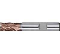 Fraises en bout DIN 6527K type N/HPC D.5mm L.insert 16mm VHM TiAlN HB Z.4 court PROM