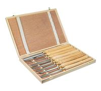 Fraises en carbure, Outils de travail du bois, ensemble 8 ciseaux à, HSS avec boîte rangement en for tours bois/racines/meubles