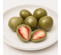 Fraises enrobées de chocolat blanc au matcha One Colour One Size