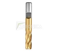Fraises frontales pour ébaucher 4 tranchants HSS TiN Fervi F007 de 6-25 mm