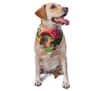 Fraises géantes en arrière-plan de la saison des récoltes - Écharpe triangulaire pour chiens et chats - Bandana réglable pour les séances photo