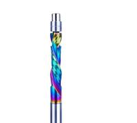 Fraises guidées à roulement en carbure monobloc, revêtement DLC, 2 cannelures, garniture affleurante en spirale, tige de 8MM, for le travail du bois, 1 pièce(WTUD2F-D6.0-L28-DLC)