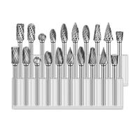 Fraises rotatives en acier à grande vitesse, outils Dremel à Double diamant pour la sculpture sur pierre sur bois, le travail du métal en acier D E