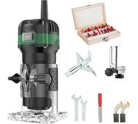 Fraiseuse à bois électrique, vitesse réglable, moteur puissant, 15 fraises standard