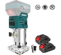 Fraiseuse à bois, puissance 800W, vitesse de rotation à vide 33000 tr/min, Avec 2X batterie