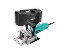 Fraiseuse à lamelle STANEW 900W,Réglage d'angle d'inclinaison 90°,Livré en coffret avec sac à pou