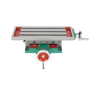 Fraiseuse à métaux 2 axes 57,5 x 33,5 cm - Multifonction - Table croisée XY - Vert et argenté - Convient pour percer des trous, fraiser des fentes, etc. sur les fraiseuses et autres appareils