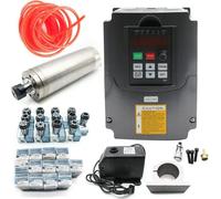 fraiseuse CNC ER20 2,2KW Moteur de broche de fraisage refroidi par eau + variateur de fréquence 3HP 220V