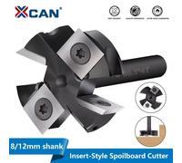 Fraiseuse CNC XCAN pour le façonnage de planches, fraise à planer le bois avec tige de 8/12 mm, insert en carbure pour l'égalisation des dalles