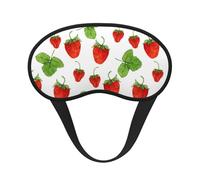 Fraisiers Fruit White Print,Masques de sommeil occultants, cache-yeux couvrants, masques de sommeil anti-lumière