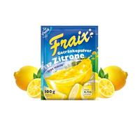 FRAIX Lot de 125 boissons en poudre de citron (125 x 100 g) - Poudre instantanée aux fruits au goût agrumes - Poudre de fruits parfaite pour les déplacements, les fêtes d'anniversaire