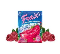 FRAIX Lot de 50 boissons en poudre framboise (50 x 100 g) - Poudre instantanée aux fruits au goût framboise - Poudre de fruits parfaite pour les déplacements