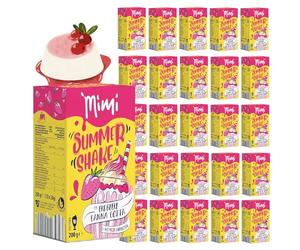 Fraix Mimi Shake Summer Shake 32 x 200 g à 10 portions de fraise Panna Cotta Sensation de vacances dans un verre - Boisson instantanée soluble - Boisson d'été, 320 fois le plaisir estival