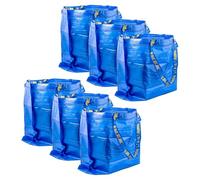 FRAKTA Lot de 6 sacs de transport Bleu Taille M 36 l 45 x 18 x 45 cm, bleu, Medium