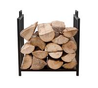 FRAMADO - Panier à Bûches pour Rangement Intérieur - Porte-Bûches en Métal - 51x37x53cm - Noir, Thermolaqué, Résistant à la Corrosion - Prêt à l’Emploi, Sans Assemblage - MODERNO