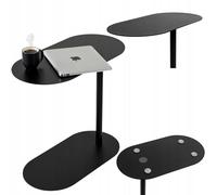 FRAMADO - VIVO Metal Coffee Table Black - Tall Side Table - Laptop Sofa Table - 22 x 40 x 60 cm - Multipurpose Table for Living Room, Bedroom, Teen Room - Ready to Use, No Assembly Required