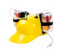 Framan Casque avec support pour boissons et tube pour boire (jaune)