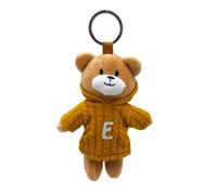 Framan Ours en peluche et anneau, vêtu d'un pull et d'une lettre initiale. Ours doux, multicolore, S