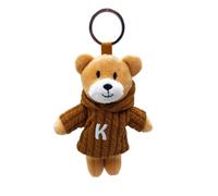 Framan Ours en peluche et anneau, vêtu d'un pull et d'une lettre initiale. Ours doux, multicolore, S