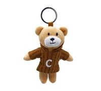 Framan Ours en peluche et anneau, vêtu d'un pull et d'une lettre initiale. Ours doux, multicolore, S