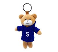 Framan Ours en peluche et anneau, vêtu d'un pull et d'une lettre initiale. Ours doux, multicolore, S