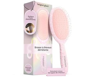 FRAMAR Brosse Demelante Cheveux Bouclés - Brosse Cheveux Bouclés, Brosse Cheveux Demelante Professionnel, Brush cheveux enfant fille - Holographique