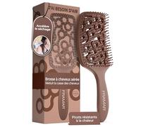 FRAMAR Brosse Demelante Cheveux Bouclés Brosse Cheveux - Chocolat