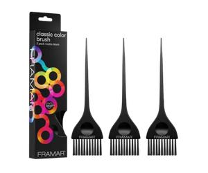 Framar Classic Color Brush Set Matte Black 3pcs