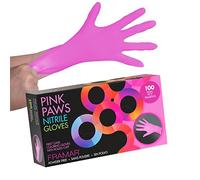 FRAMAR Gants Jetables Rose - Gants Nitrile S, Gant Jetable Latex, Gants Cuisine Jetables, Gant Cuisine, Gant Menage, Gant Latex Couleur - Petite 100
