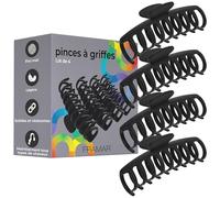 FRAMAR Grosse Pince Cheveux Femme - Pince a Cheveux Femme, Pinces à Cheveux Pour Femmes, Hair Clips, Grande Pince Cheveux - Noir 4pc