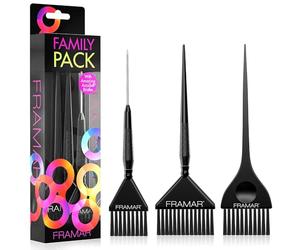 FRAMAR Lot de 3 pinceaux pour colorer les cheveux, kit de coloration des cheveux, pinceau pour éclaircir les cheveux, noir