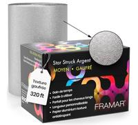 FRAMAR Papier Aluminium Coiffure Argent Papier Alu - 97,5 mètres | Professionnel, Meches Coiffure, Rouleau Aluminium, Materiel Coiffure Professionnel