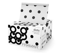 FRAMAR Papier Aluminium Coiffure Pois Noirs Papier Alu - 500 Feuilles
