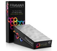 FRAMAR Papier Aluminium Coiffure Star Struck Silver - Licorne Papier Alu Professionnel, Coiffeur Accessoires Professionnel - 500 Feuilles
