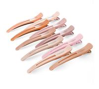 FRAMAR Pinces Crocodile de Coiffure Professionnelles - Pinces Cheveux pour le Styling et la Séparation des Mèches, Accessoires Cheveux Femme Chic, Antidérapantes, Finition Neutre - Neutre 10pc