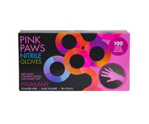 Framar Pink Paws Nitrile Gloves 100st Large