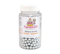 Framboiselle Pots Décors Sucré Perles Argenté 75 g
