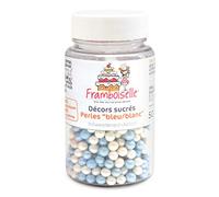 Framboiselle Pots Décors Sucrés Perles Bleu/Blanc 50 g