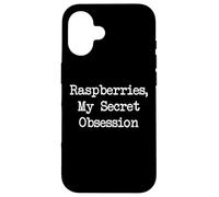 Framboises Mon obsession secrète Framboises drôles minimalistes Coque pour iPhone 16